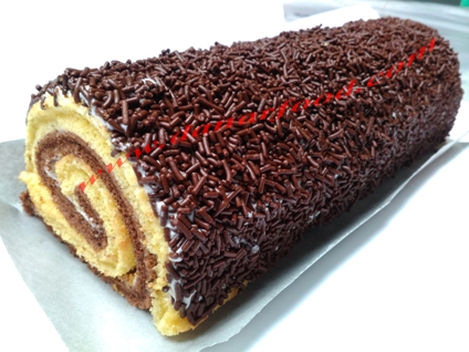 Jual Coklat Vanila Roll Cake Topping Meses